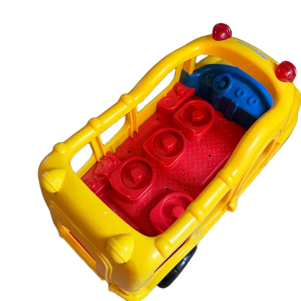 Fisher Price Little People 2008 Lil Movers Kids Yellow School Bus Toy Vehicle